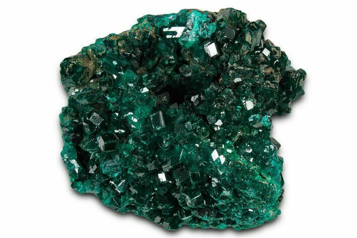 Sparkly, Emerald-Green Dioptase Crystals - Congo #343344